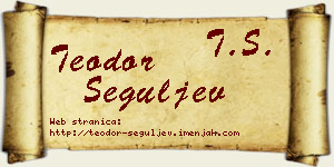 Teodor Šeguljev vizit kartica
